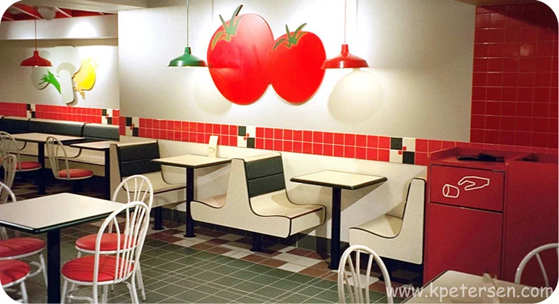 Upholstered Two Seat Restaurant Booths Curved Laminated Plastic Seats with Laminated Plastic End Panels Installation