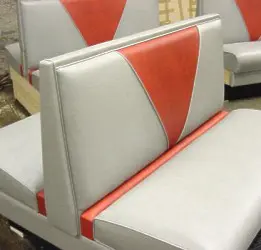 Upholstered Restaurant Booth With Crumb Rail
