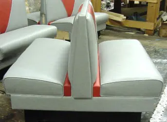 Upholstered Restaurant Booth With Crumb Rail
