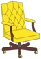 Tufted Upholstered High Back Swivel Armchair Standard