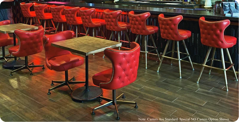 Retro Nail Trim Upholstered Back Swivel Club Chairs Installation