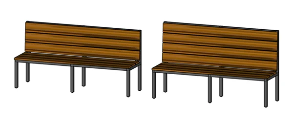Urban Industrial Steel Frame With Heavy Wood Slat Seats Restaurant Booth Custom Seat Lengths Available