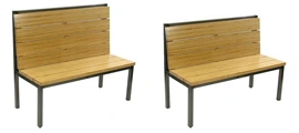 Urban Industrial Ash Plank and Steel Restaurant Booths