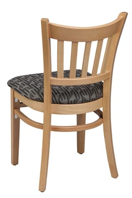 Verticalback Chair Upholstered Seat Rear View