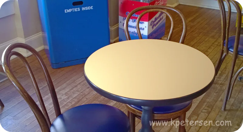 Vinyl T Molding Restaurant Table Tops Installation