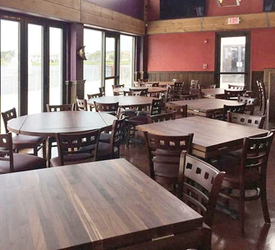 Solid Walnut Plank Tables Installation 2
