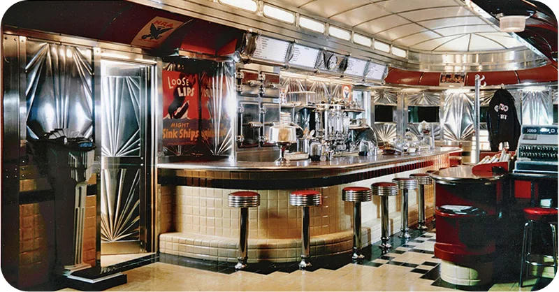 Wartime Diner Main Interior View