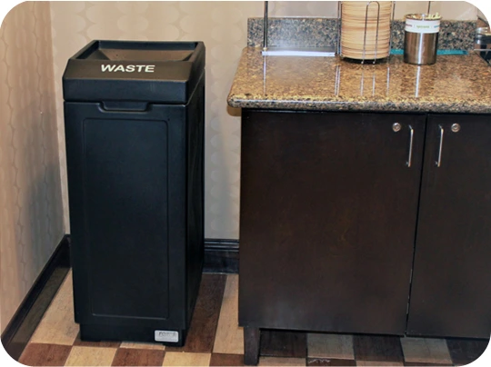 Budget Indoor & Outdoor Molded Waste Bin Installation