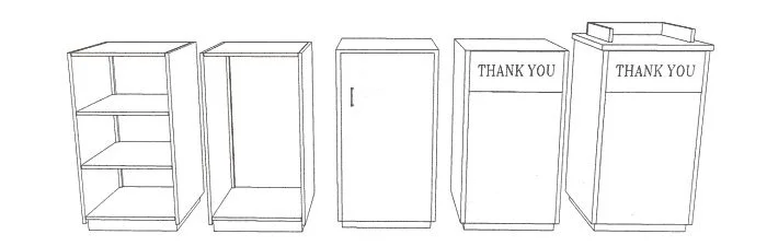 Decorator Waste Receptacle Cabinet Modules