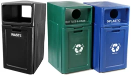 Budget Indoor Outdoor Waste Recycling Cabinets With Enclosed Top