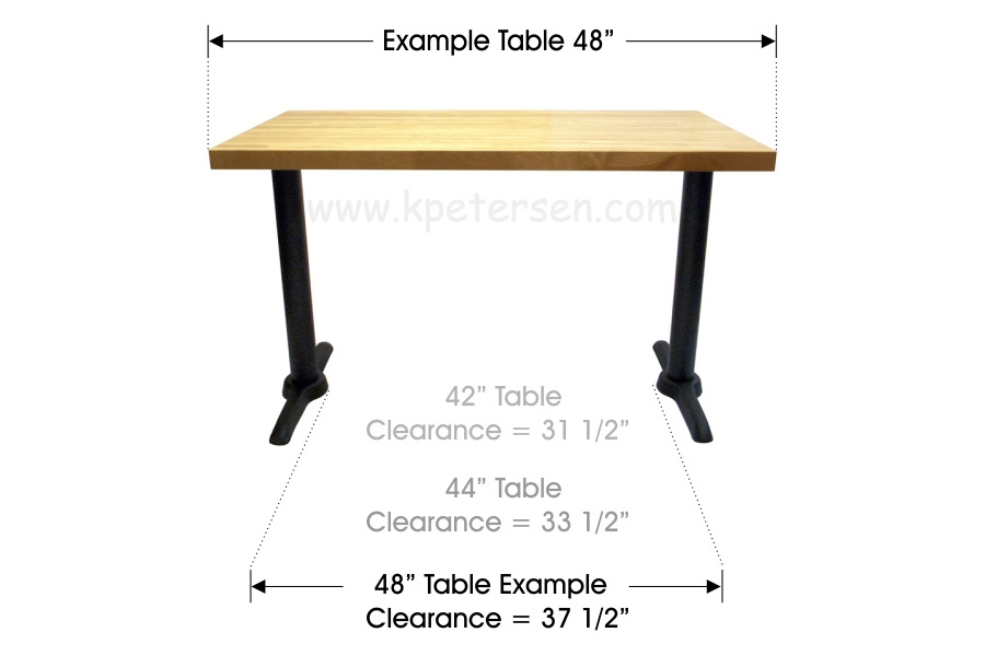 Wheelchair Accessible Restaurant Table Bases 48 Inch Top