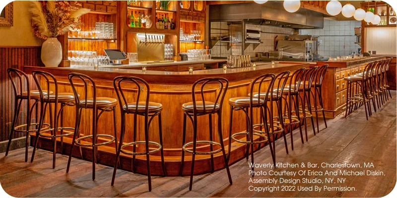 Upholstered Wood Bar Stools Installation