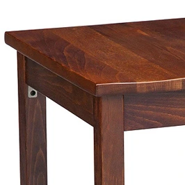 Backless Square Upholstered Seat Wood Bar Stool Detail