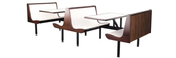 Fast Food Wood And Plastic Laminate Restaurant Booths