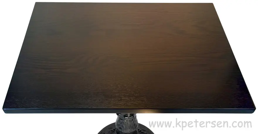 Wood Veneer Rectangular Restaurant Table Top View