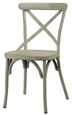 Outdoor Aluminum X Back Bentwood Style Chair Grey