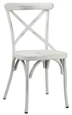 Outdoor Aluminum X Back Bentwood Style Chair Antique White