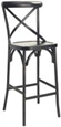 Outdoor Aluminum X Back Bentwood Style Bar Stool Antique Black