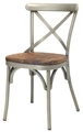 X Back Bentwood Style Steel Restaurant Chair Wood Seat