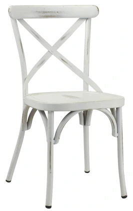 Economy Steel X Back Restaurant Chair Steel Seat